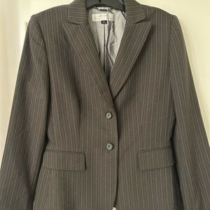 Tahari Pinstripe Blazer Classic Suit Jacket
